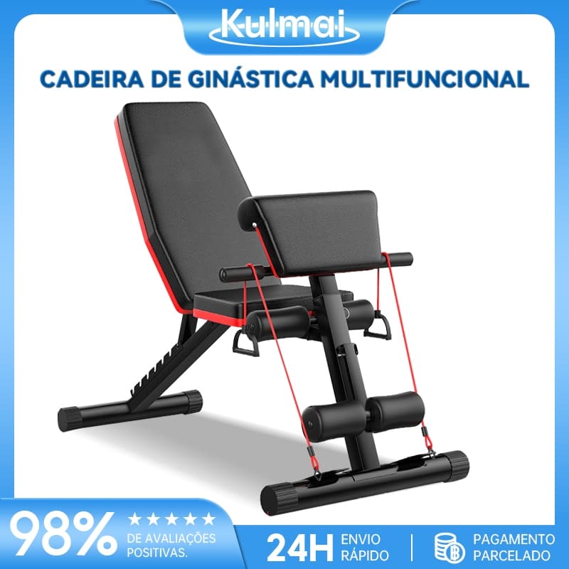 Banco Banqueta De Musculação E Academia Regulável carga 400KG 6x1 Reto Declinado Inclinado 7 Graus Para Treinos