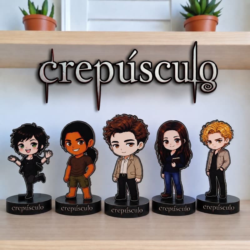 kit Totens Display Personagens de Mesa Crepúsculo combo com 5