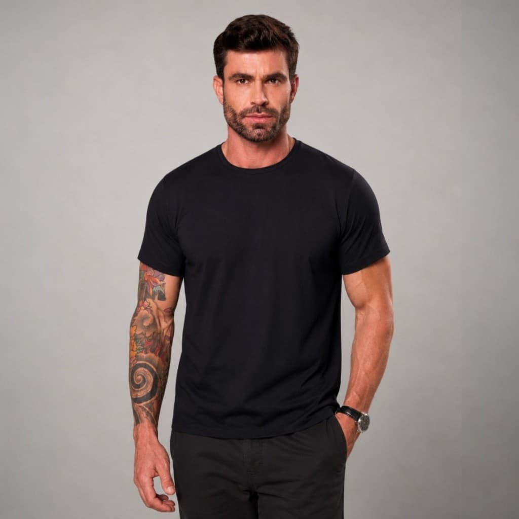 Camiseta Modal Masculina Premium Anti Odor Não Amassa - Camiseta para Treinar Trabalhar