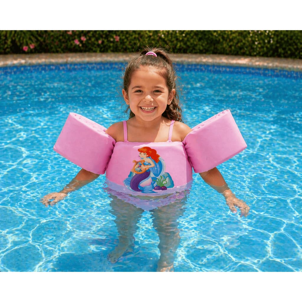 Kit Piscina Praia Infantil Menina Boia Colete Sereia Sapatilha Aquática NEOPRENE