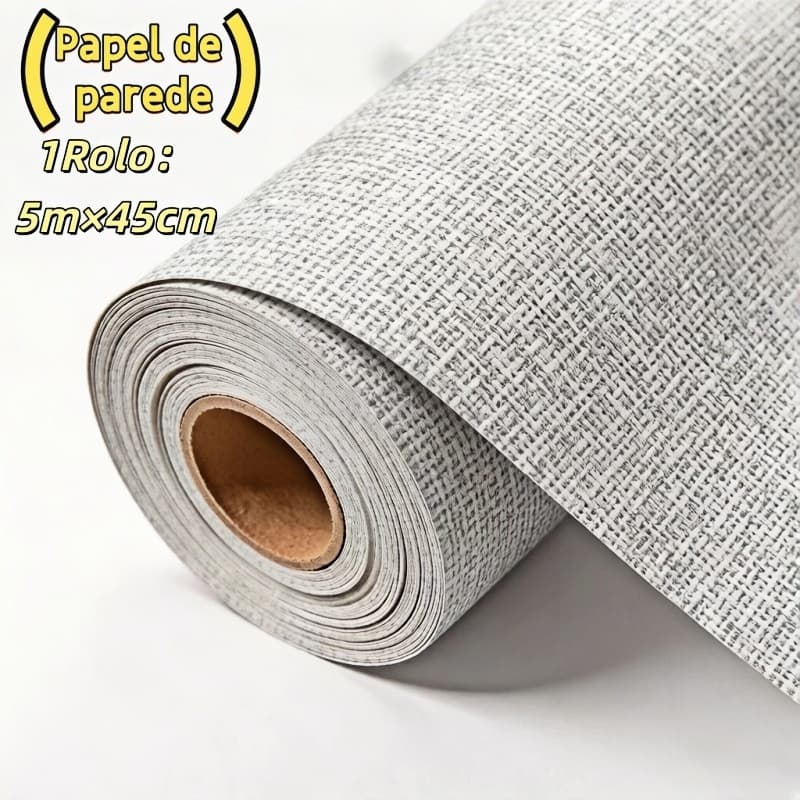 Papel de Parede Madeira 3D Autocolante 5m x 45cm Decoração para Quarto e Sala