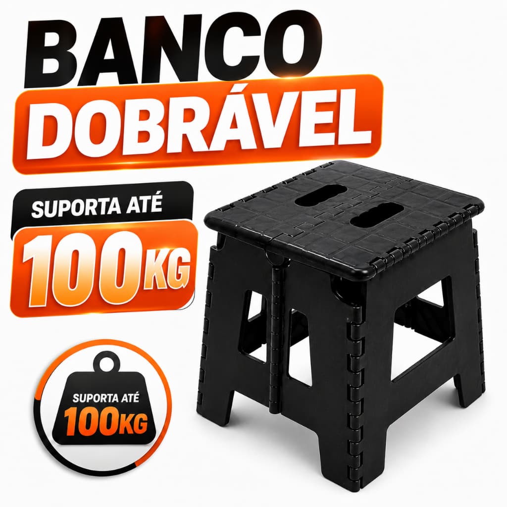 Kit 3 Banqueta Dobráveis Portáteis Resistentes 100kg Camping Praia Pesca Compactos Leves