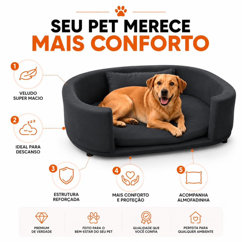 Envio Imediato - Cama para Cachorro - Poltrona Pet - Caminha Pet Cachorro Gato com Almofadinha