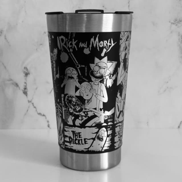 COPO TÉRMICO Rick and Morty personalizado a laser  360º PREMIUM