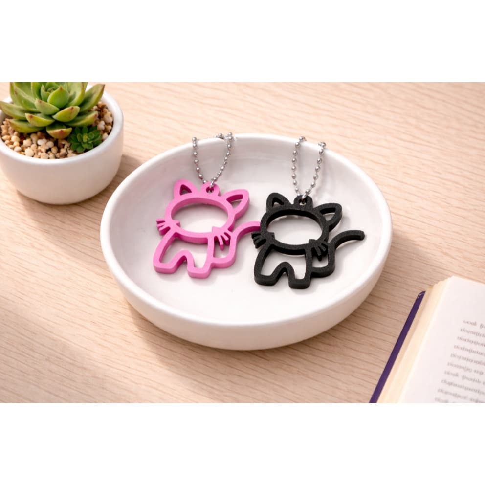 Chaveiro Gatinho Kawaii para Bolsa Estojo Mochila | Tag Cute Decorativa Geek Gamer | Pingente Gato