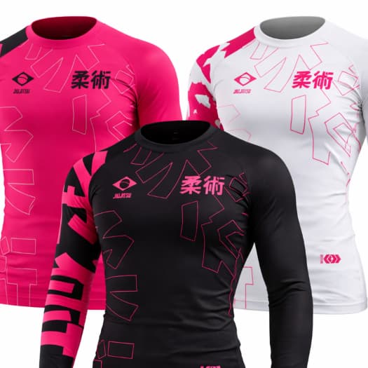 Camiseta Rash Guard Feminina e Infantil Jiu Jitsu Manga Longa Compressão Treino MMA UV50+