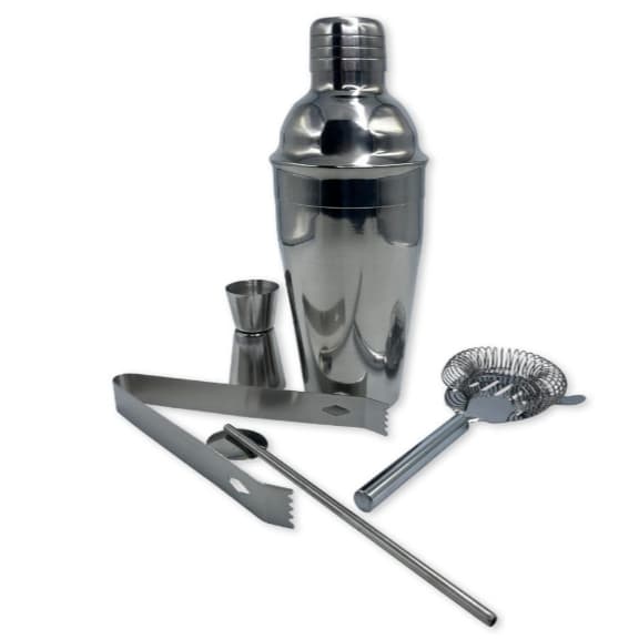 Kit Bar 5pçs Coqueteleira Profissional Aço Inox 550ml Caipirinha