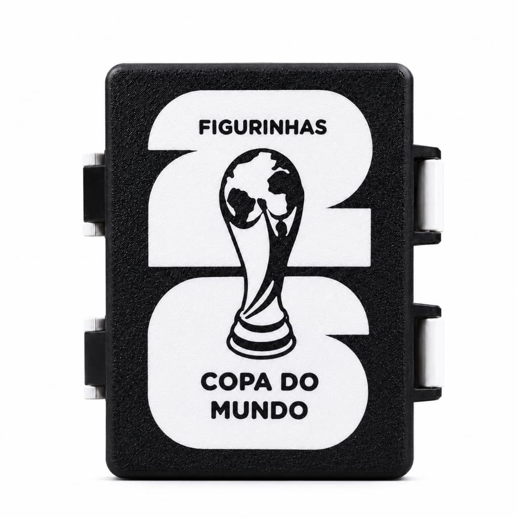 Porta Figurinhas Copa do Mundo 2026 Estojo Organizador Caixa Para Álbum da Copa