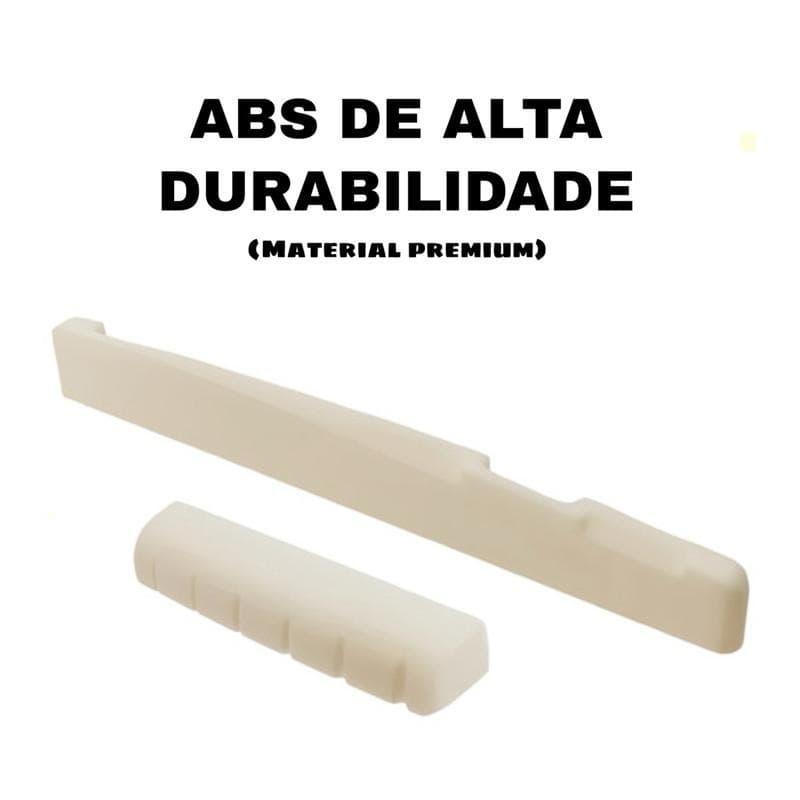 Rastilho + Restana para violão de aço - ABS Premium - Kit rastilho e pestana aço