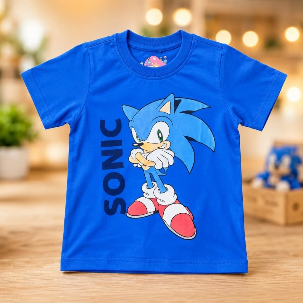 Camisa Menino Infantil Sonic Azul (ac)