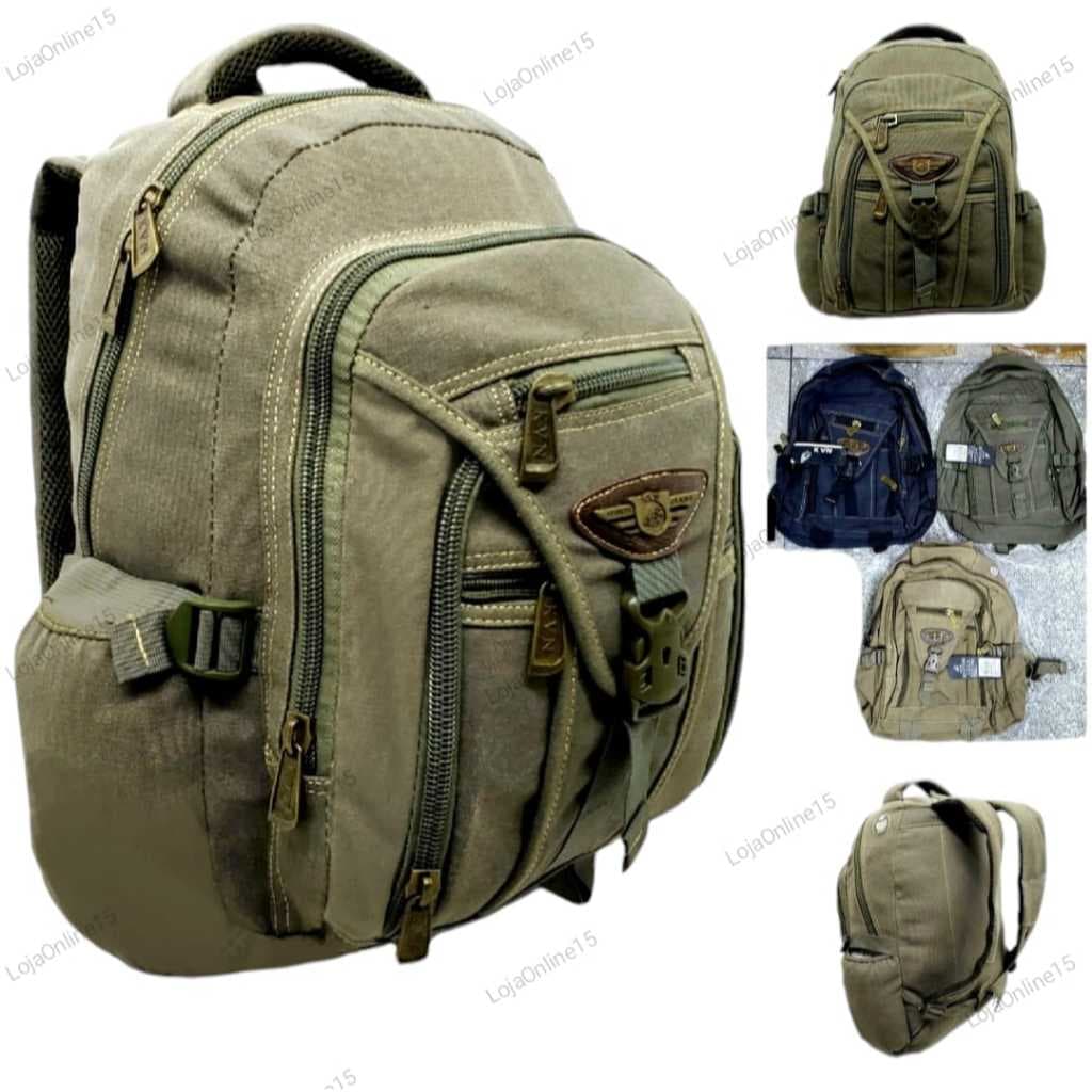 MOCHILA KEUVEN (KV9606) DE LONA REFORÇADA E RESISTENTE UNISSEX
