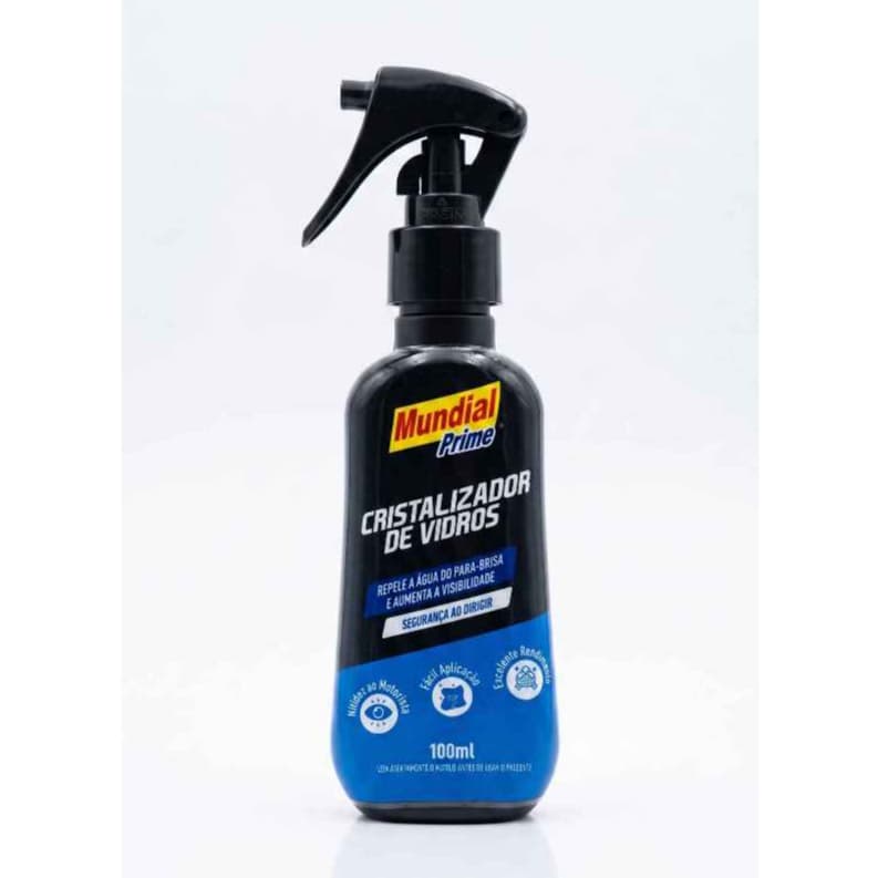Impermeabilizante De Vidros Mundial Prime 100ml Spray - Repelente De Água Para Carro E Uso Residencial
