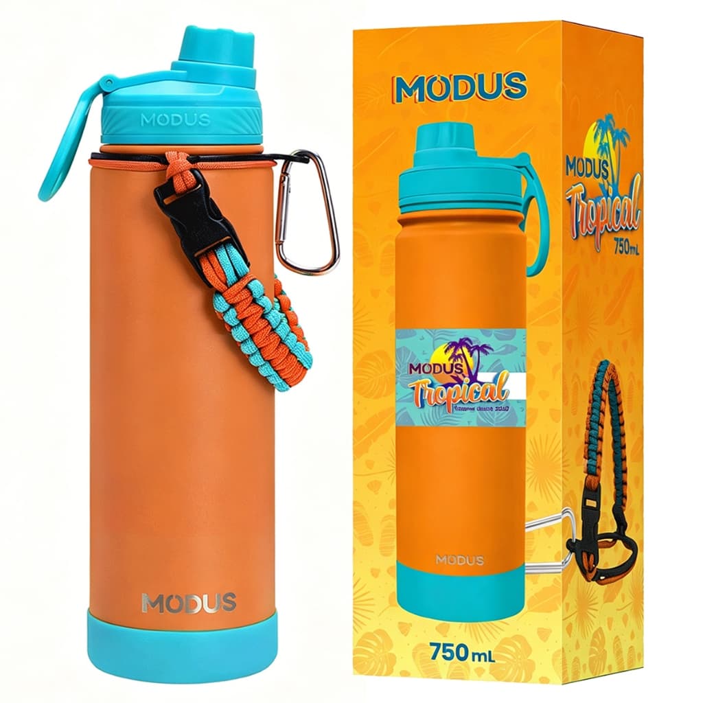 MODUS Garrafa Térmica 750ml com Alça Quente & Frio Com Isolamento Térmico