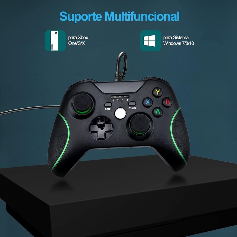 Controle Xbox One com Fio - Compatível com Todas as Versões, Ergonomia Inteligente, Precisão e Conforto
