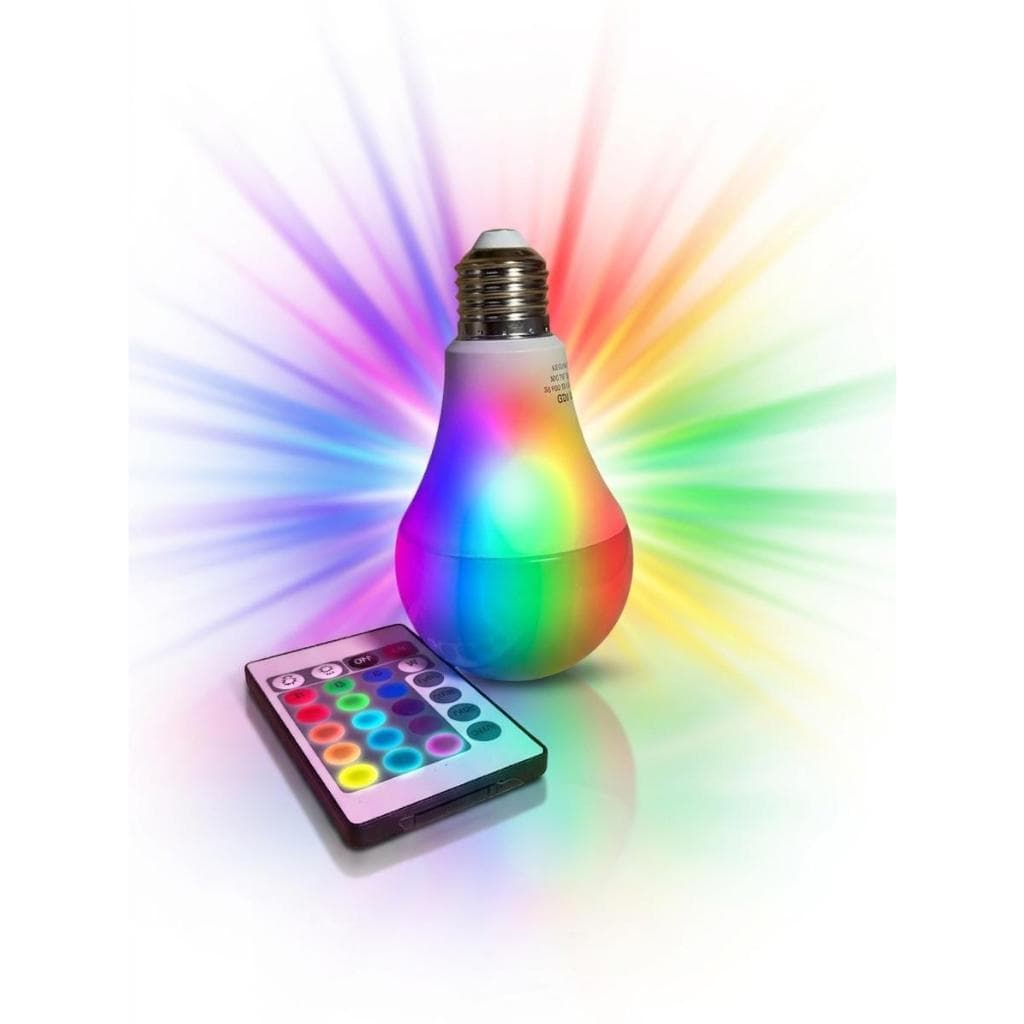 Lâmpada Led Rgb 16 Cores 12w E27 Com Controle Remoto
