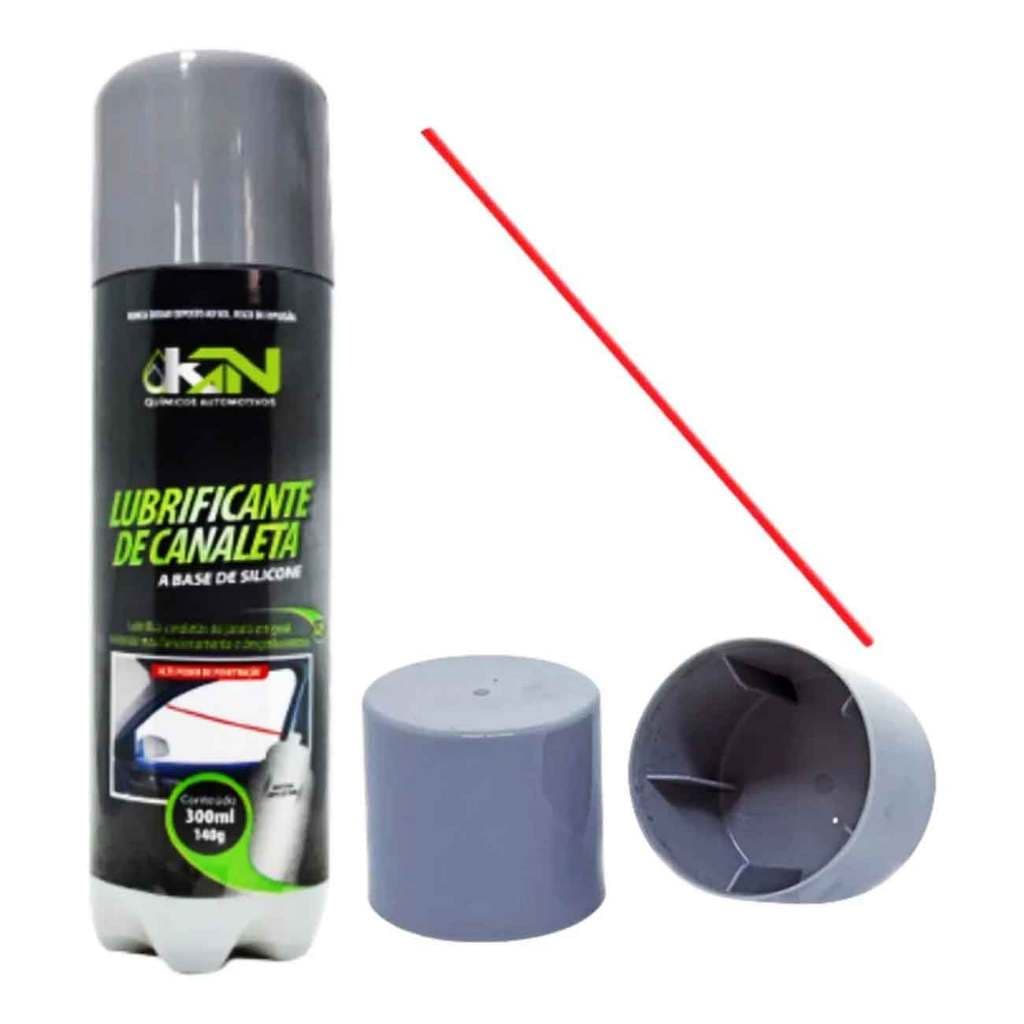 Lubrificante de Canaletas Automotivo KN 300ml | Silicone Spray para Vidros, Borrachas e Trilhos