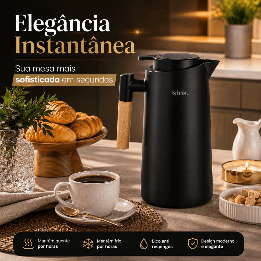 Garrafa Térmica Istok ccom Cabo de Madeira 1 Litro – Sortida