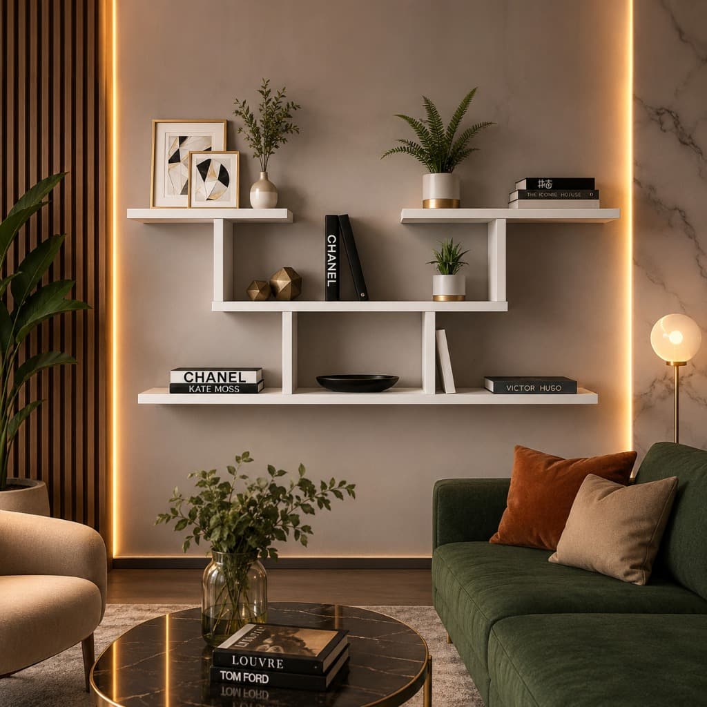 PRATELEIRA VIVENSE 90X60CM COM DESIGN ELEGANTE, PERFEITA PARA DECORAR QUARTO, SALA OU ESCRITÓRIO ESTANTE  ARMARIO