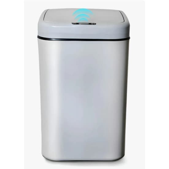 Lixeira Sensor Movimento Automático Inteligente Recarregavel Toque Cesto Lixo Casa 12/17Litros e Lixeira de Pilha AA 20L