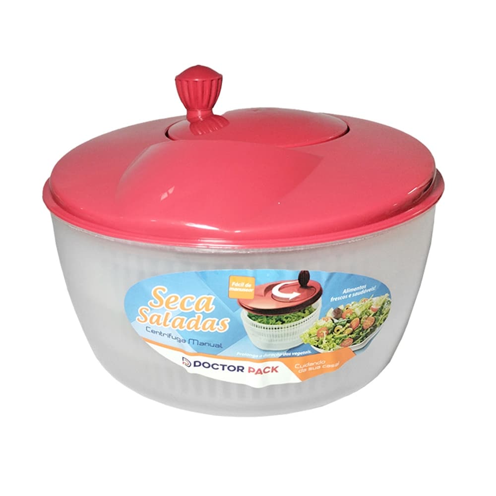 Centrífuga Manual Seca Saladas De Plástico 4L 25cm