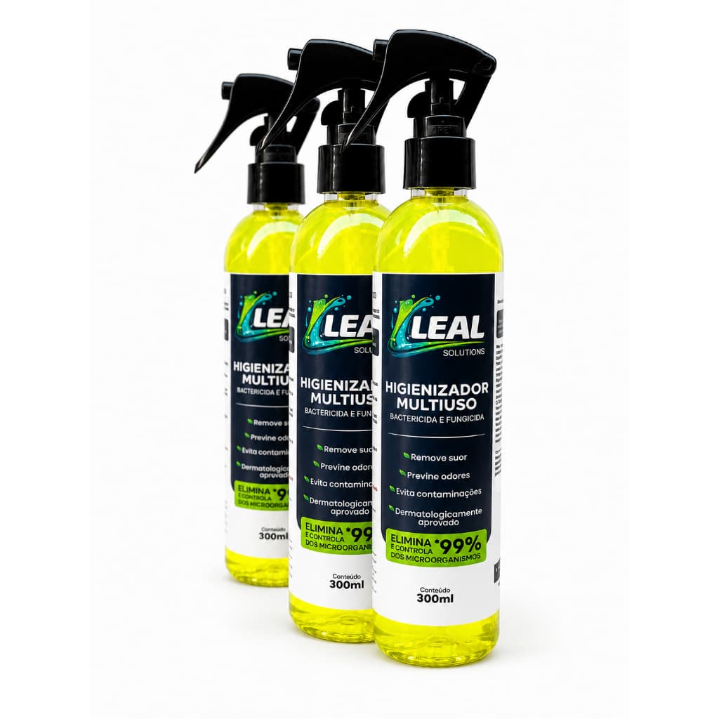 Kit 3 Higienizadores 300ml - Ideal para Pilates, Academias, Clínicas e Estética