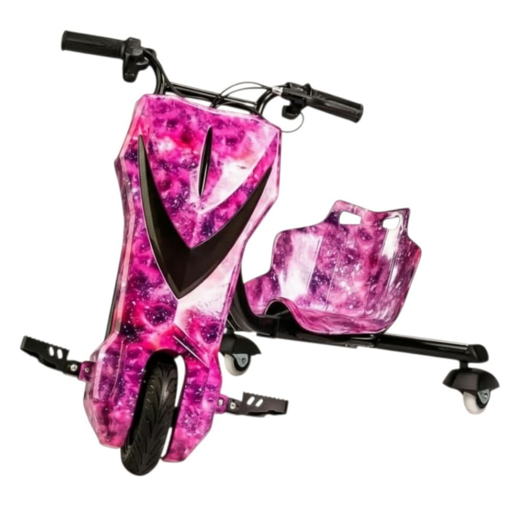 Triciclo Eletrico Infantil Drift 250W Rosa Galaxia Com Bluetooth E LED