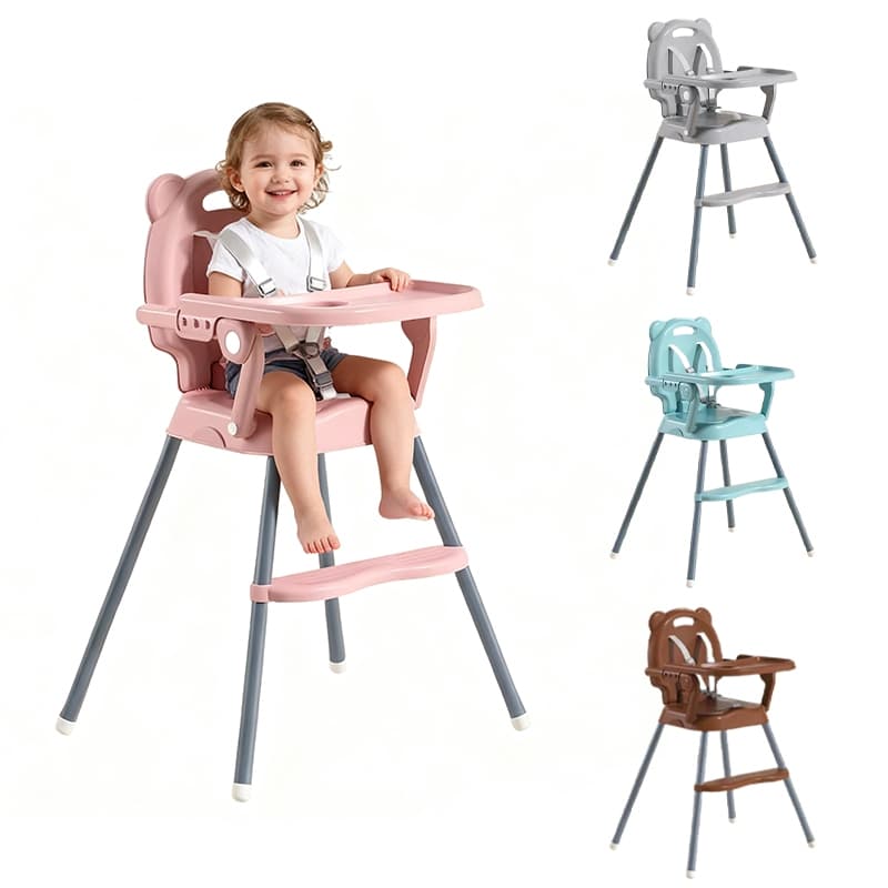 Cadeira de alimentação para bebê Portátil Dobrável Ajustável em Altura jantar Com Mesa multifunções -P19
