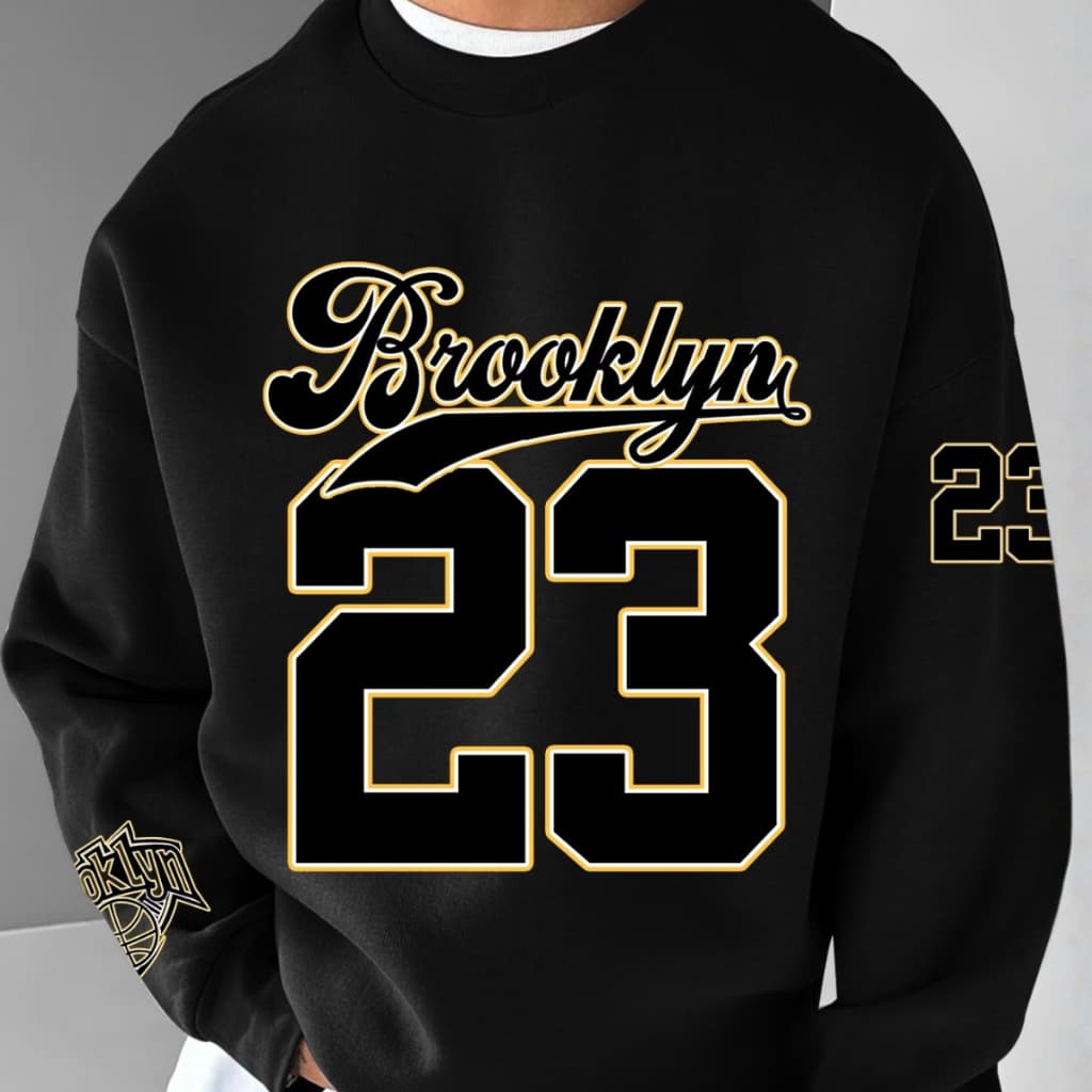 Casaco Moletom Brooklyn Gola Redonda Inverno Street Style Esportivo Lançamento