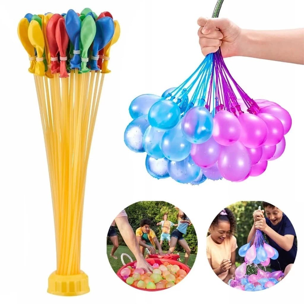 Kit Balão De Água - Guerra De Bexiga - Splash Ball até 5 Pacotes com 111 Bexigas Cada
