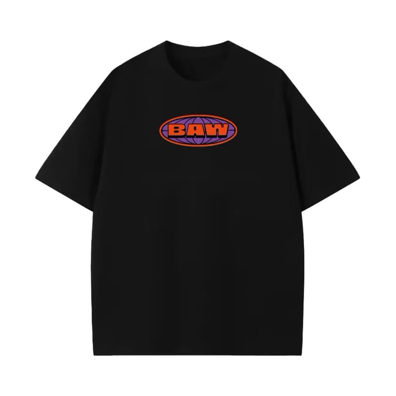 [Camiseta Premium em Algodão Puro]GXG Camiseta Streetwear BAW  Estampada Camiseta Oversized Algodão Globe