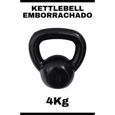 Kettlebell Emborrachado 4Kg – Peso para Academia Treino em Casa e Musculação Cross Fit Funcional