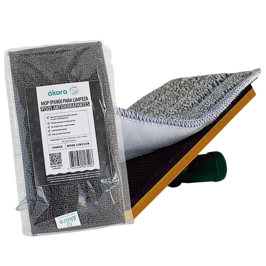 Kit Suporte Daxxen + Pano Limpeza de Pisos Antiderrapantes para Mop - Ákora