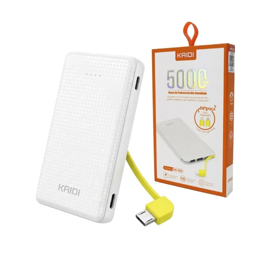 CARREGADOR PORTATIL POWER BANK 5000mAh KD-952 KAIDI