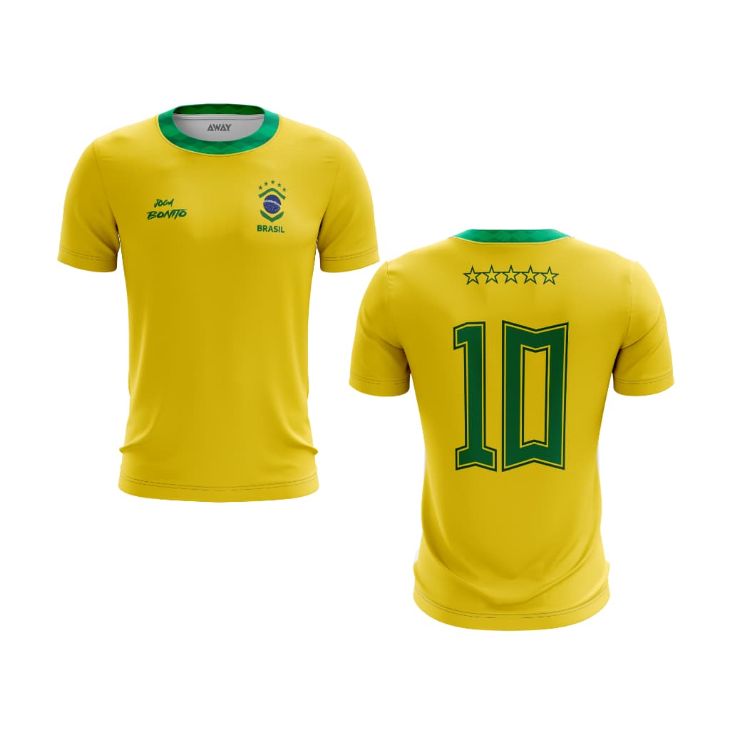 Camisa Camiseta Brasil Seleção Brasileira Academia / Treino / corrida / caminhada / Dry Fit Premium com proteção UV 50+