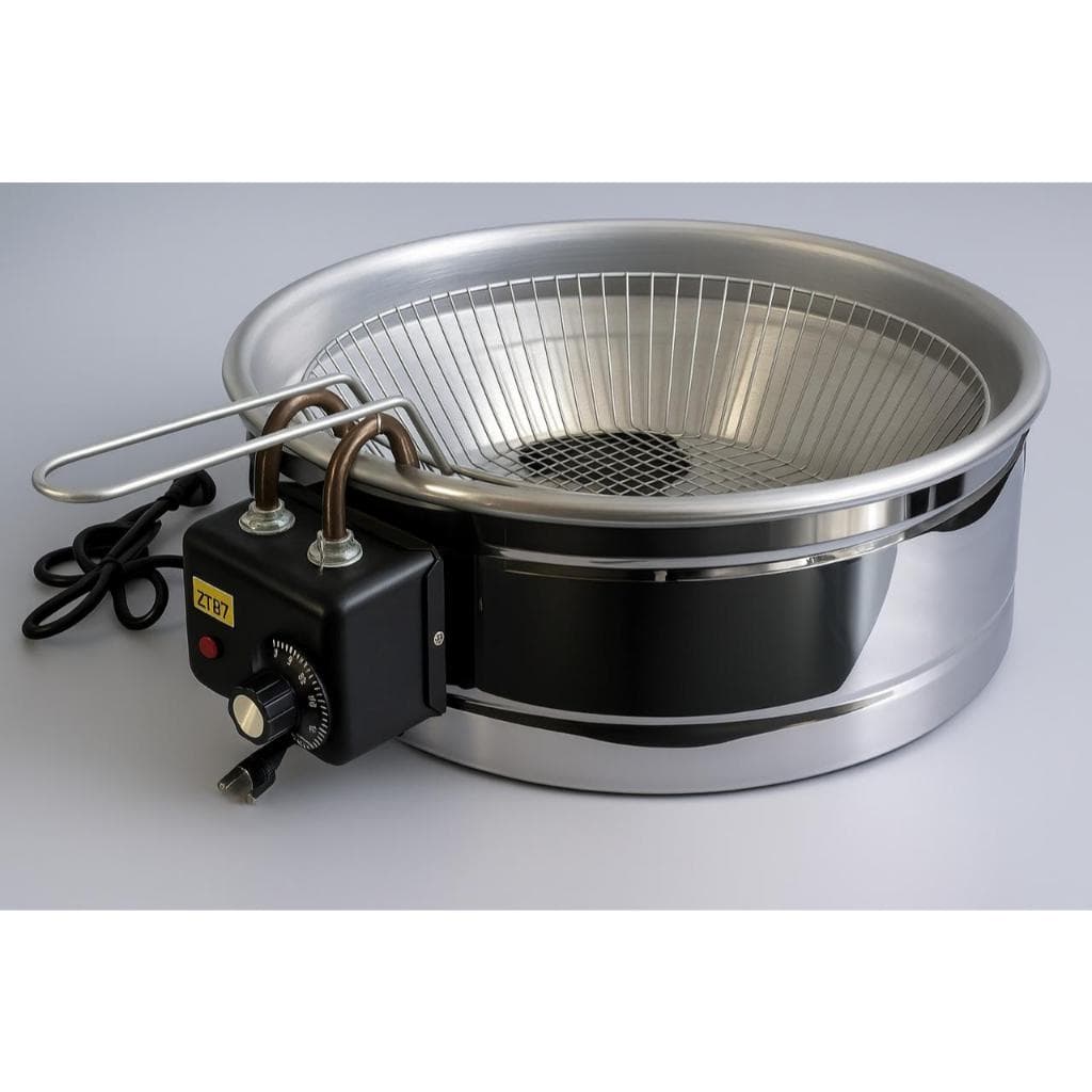 Fritadeira Elétrica Industrial Inox Tacho 5l  Cor Cinza