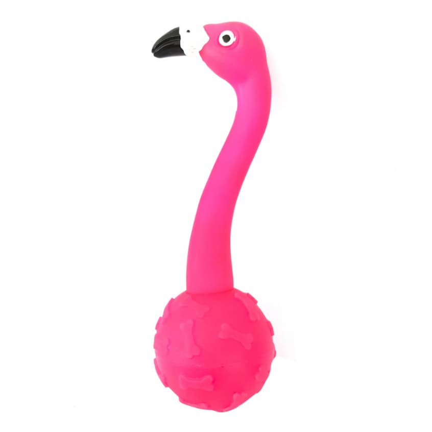 Mordedor Brinquedo Flamingo de Vinil para Cães