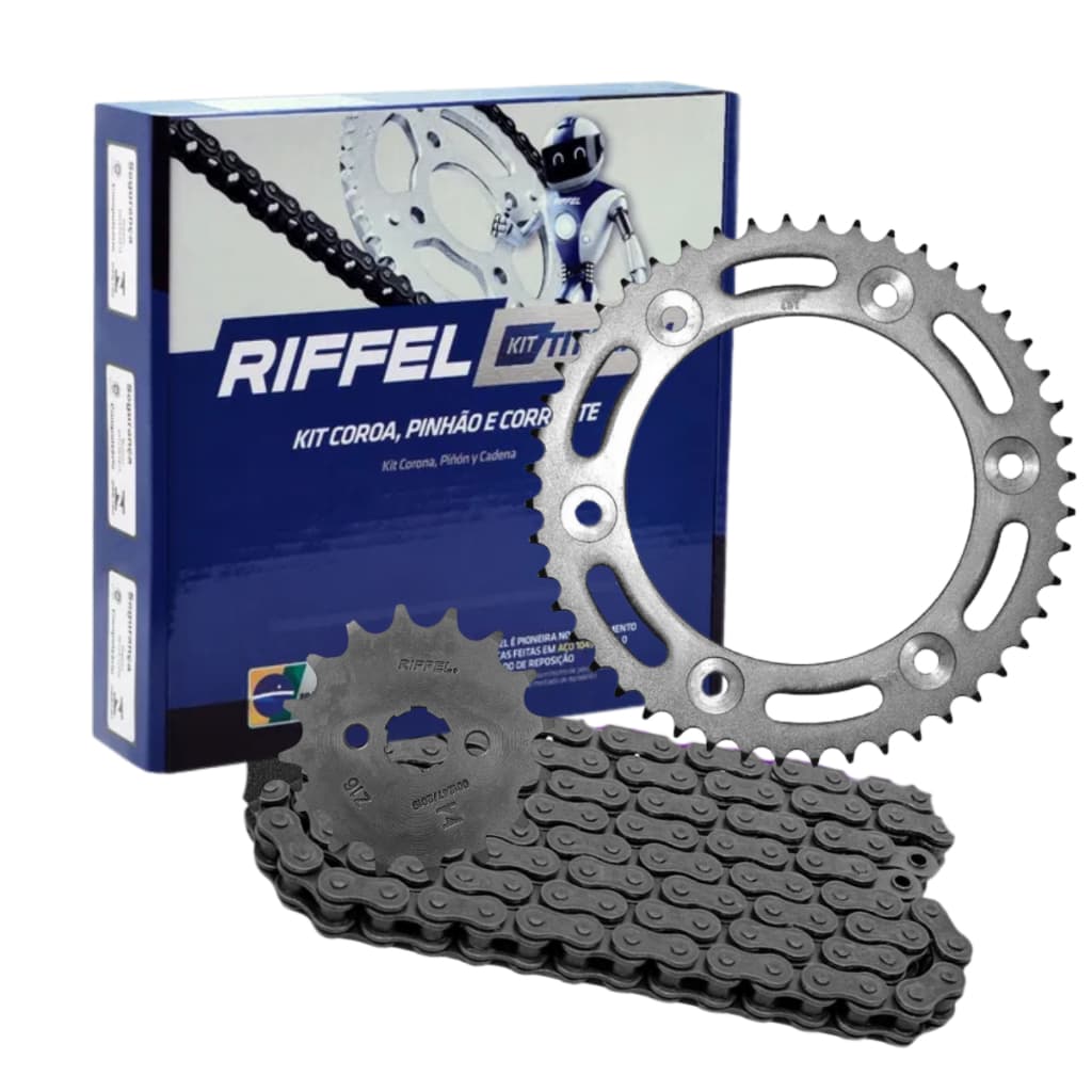 Kit Relaçao Honda Xre 190 Bros 160 Todos Os Anos Riffel Aço 1045