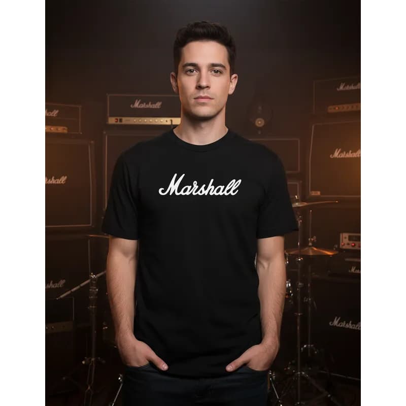 Camiseta Marshall Camisa Instrumentos Amplificadores Guitarra