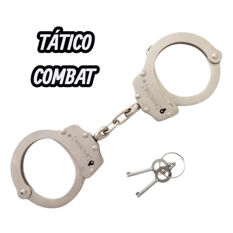 Algemas Corrente Policial Profissional Aço Carbono Invictus Original