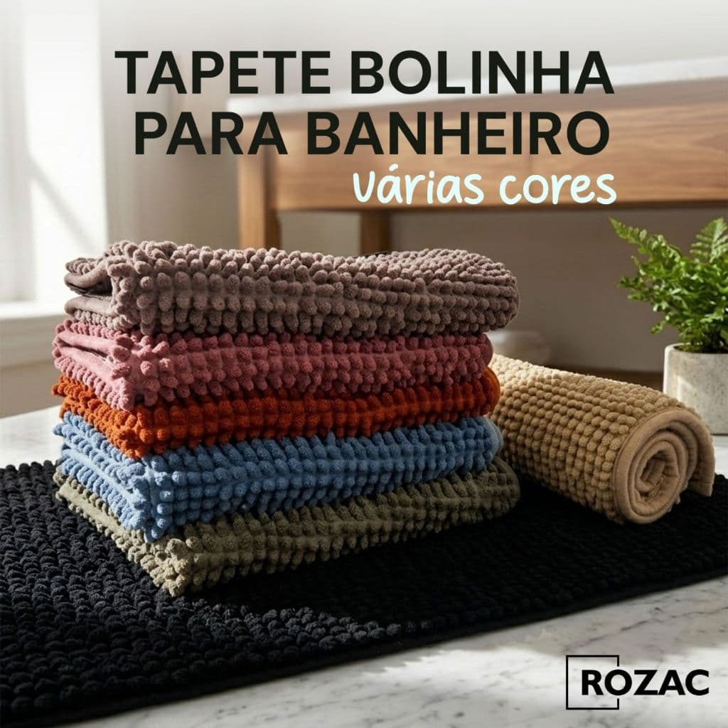 Tapete de Banheiro Microfibra Bolinha  Antiderrapante Macarrão Saida Box Lavavel a Maquina