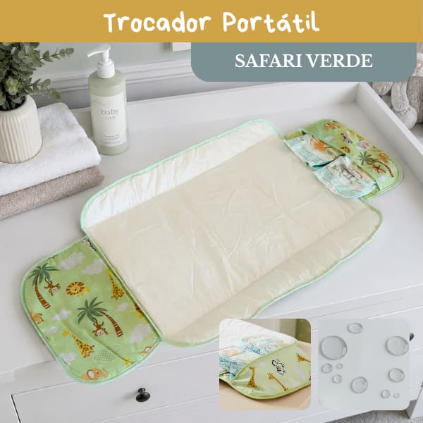 Trocador De Fralda Portátil Impermeável Dobrável Lindas Estampas Menino Menina
