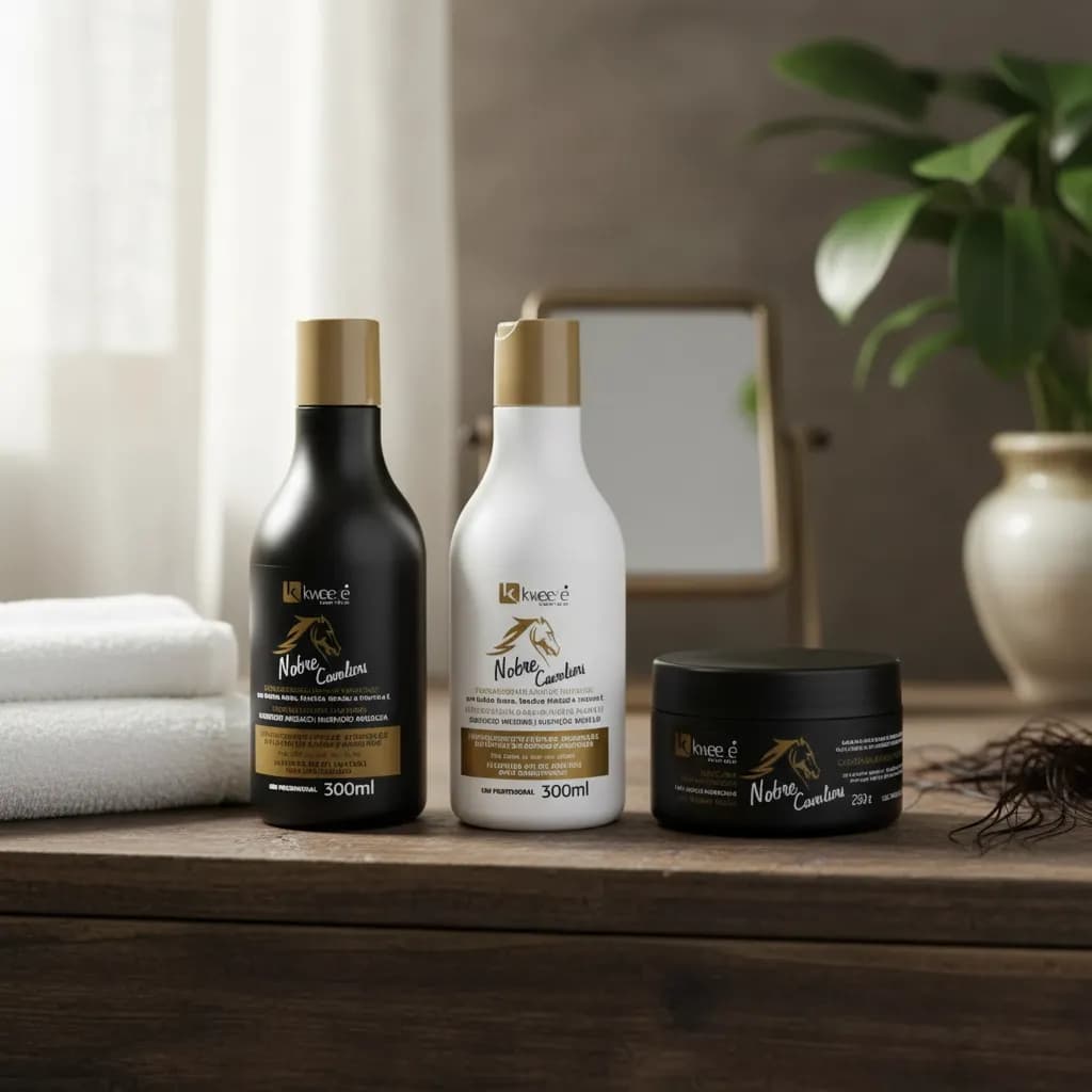 Kit Nobre Cavaliers com Biotina (shampoo, condicionador e máscara)