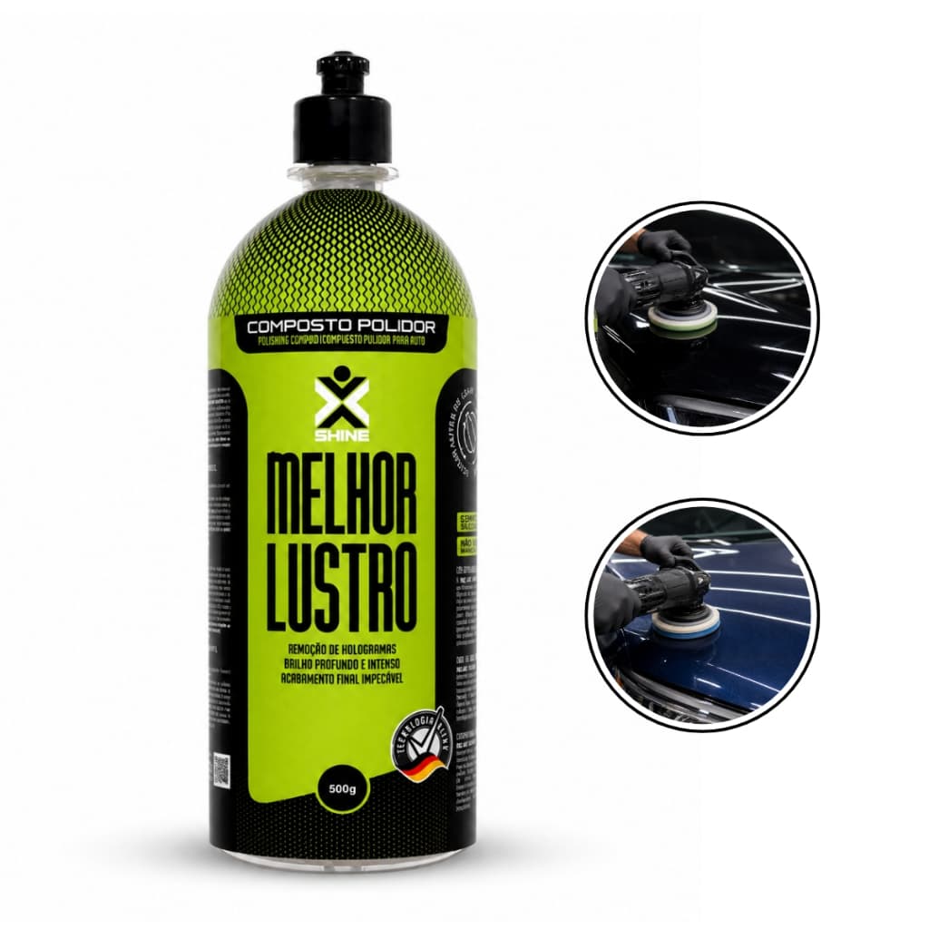Composto Polidor Remove Holograma Microrisco Massa Polir Carro Automotivo Brilho Melhor Lusto 500g