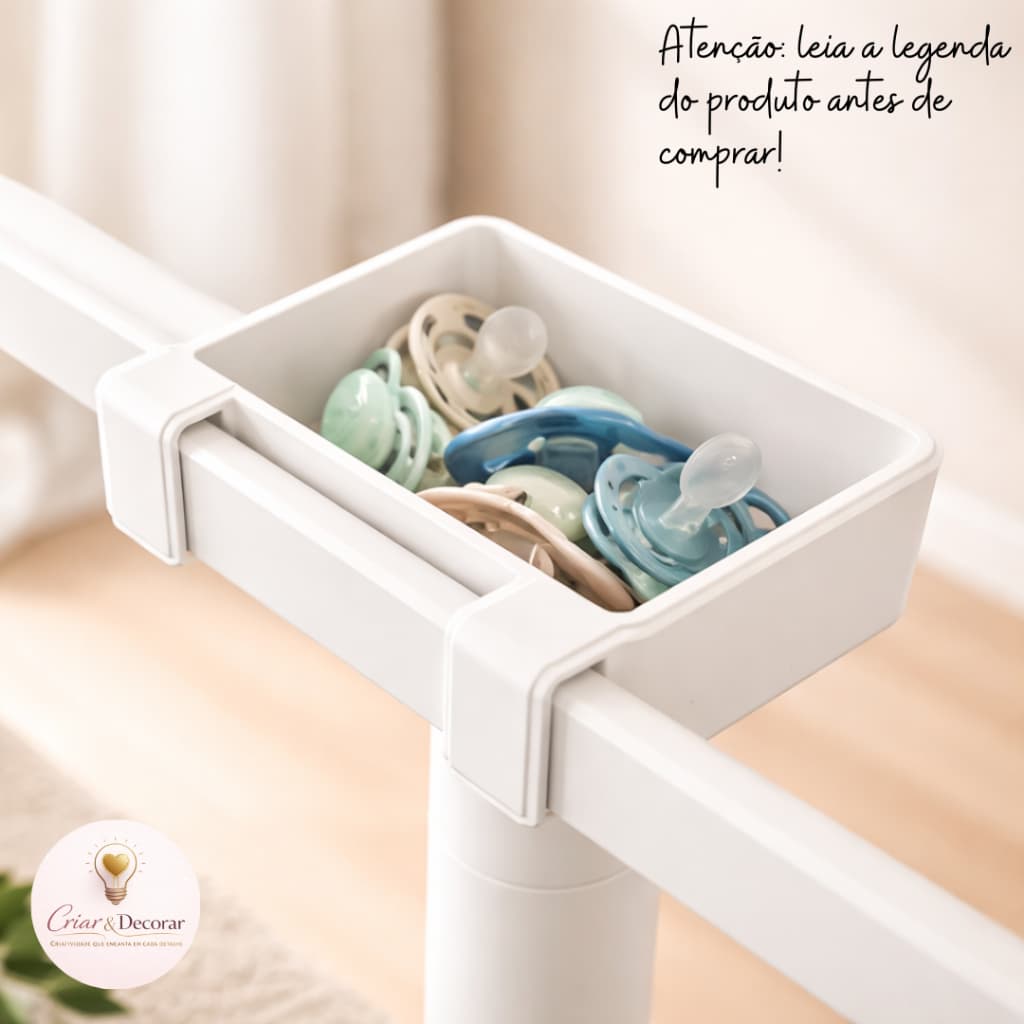Organizador De Berço Porta Chupeta Porta Objetos Bebê Infantil 3D Ref:030