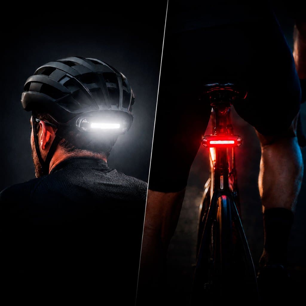 Kit 2 Lanterna Sinalizador Traseiro Led Para Capacete e Bike Bicicleta Luz Segurança Sinalizadora