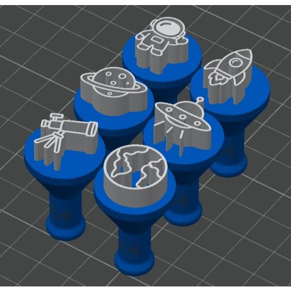 Carimbo para Brigadeiro Astronauta Kit 6 Peças | Festa Espaço e Planetas