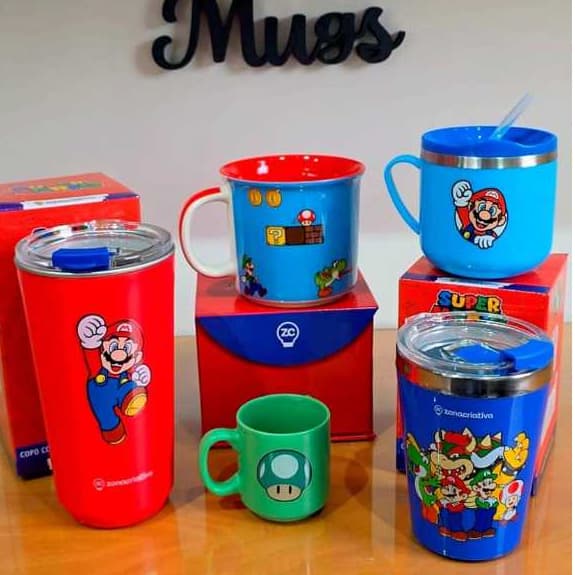MARIO BROS Caneca Bowl Tom Copo Térmico Térmica Original Cerâmica licenciado