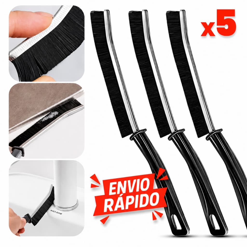 Escova de Limpeza Escovinha para Banheiro Frestas e Cantos Multifuncional Trilhos Janelas Azulejos Cozinha