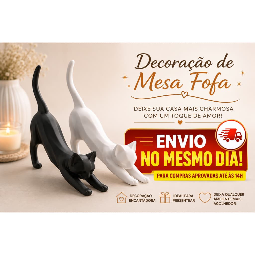 Gatinhos  Decorativos - Animais Minimalista - Presente - Decoração