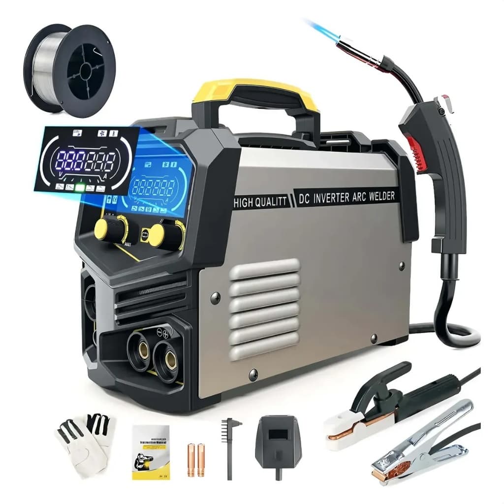 Soldadora 3 Em 1 Mig+Tig+Mma Sem GáS Igbt Bivolt 110/220v – FáCil E PortáTil Para Iniciantes MáQuina Solda 200a Syn Mult